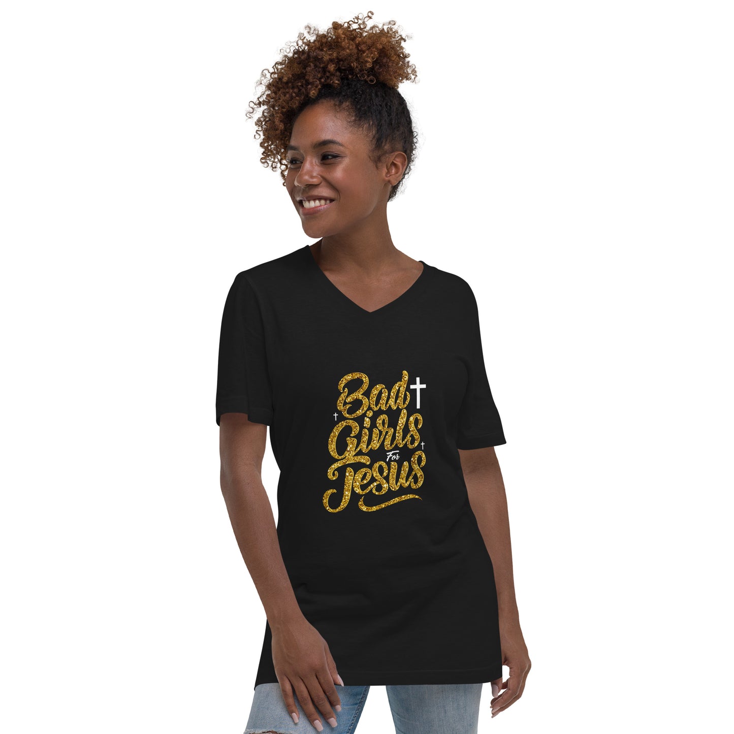 Unisex Short Sleeve V-Neck T-Shirt