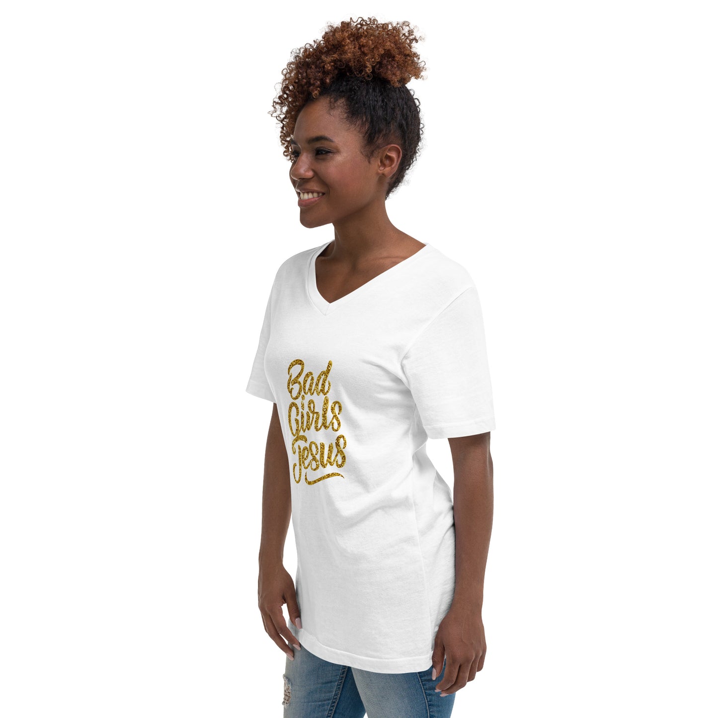 Unisex Short Sleeve V-Neck T-Shirt