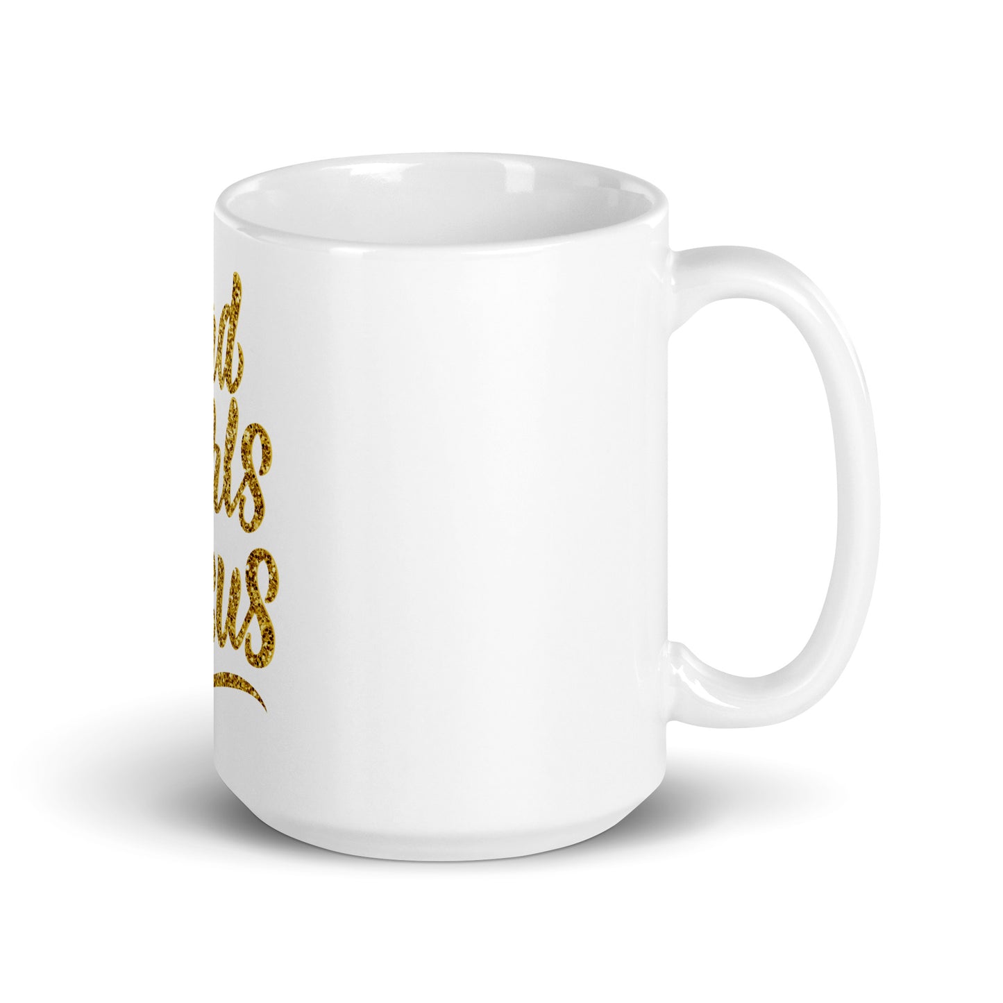 White glossy mug