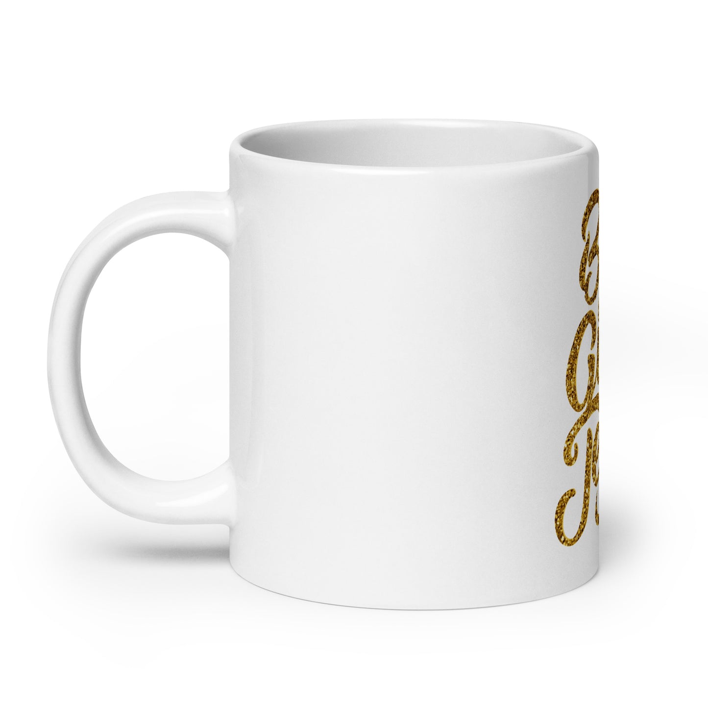 White glossy mug