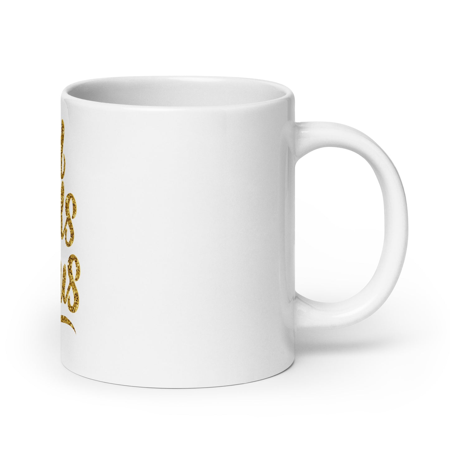 White glossy mug