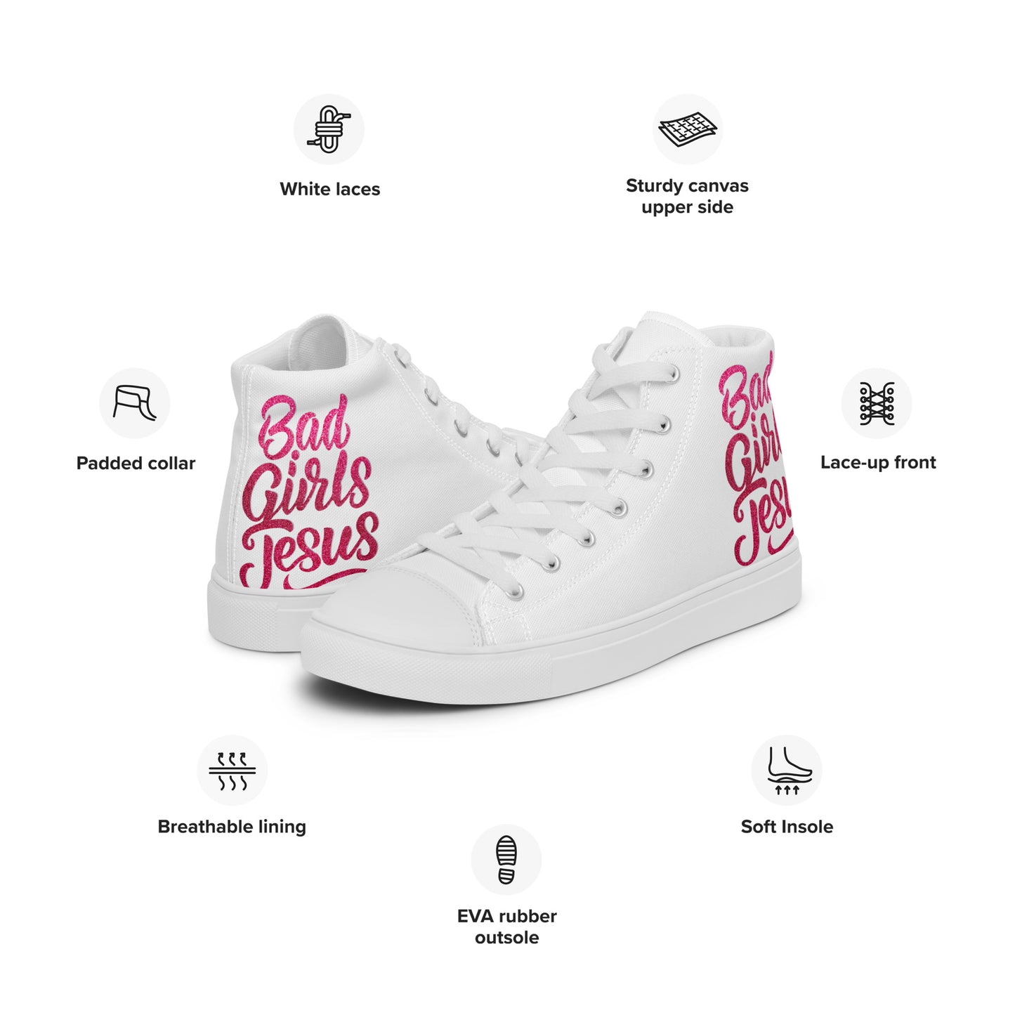 Women’s high top canvas shoes