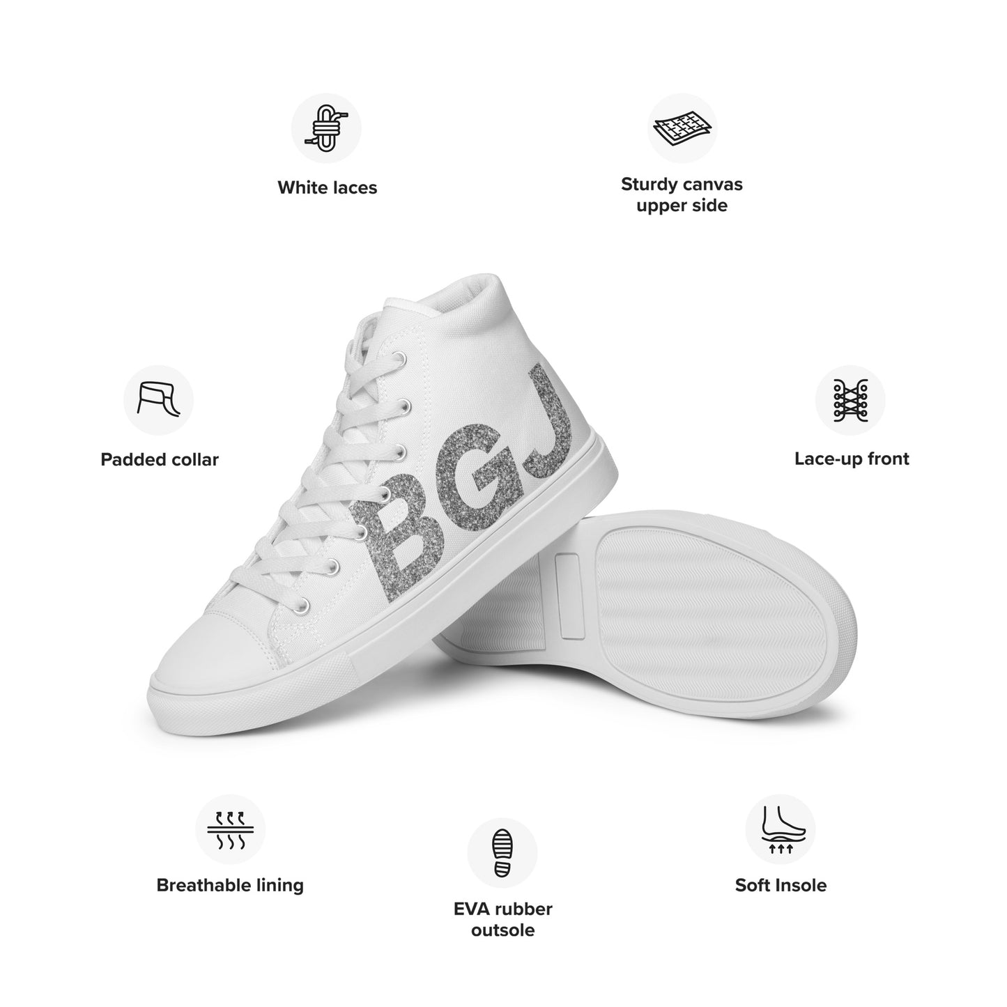 Women’s high top canvas shoes